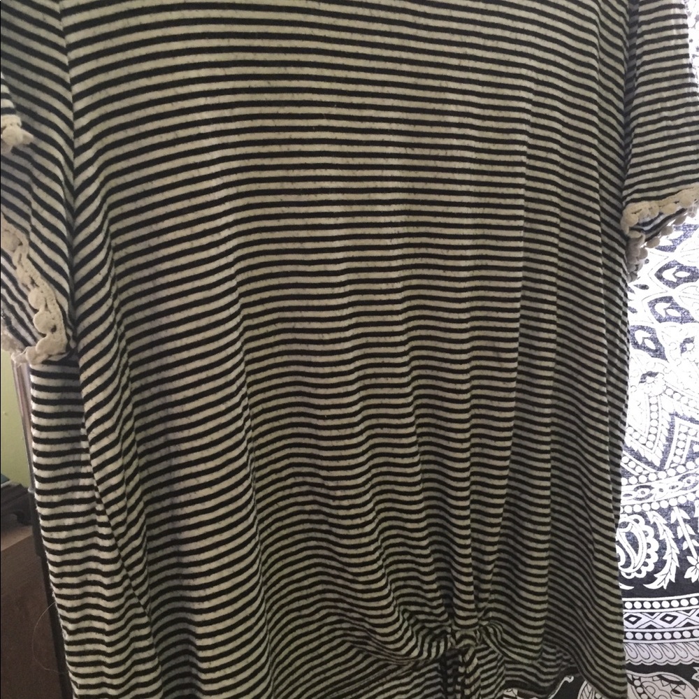 Striped target top